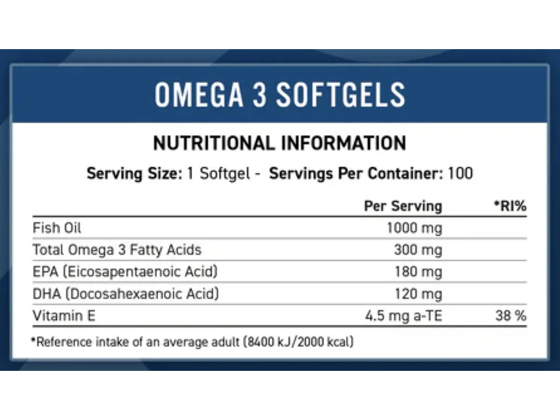 OMEGA 3 100 SOFTGELS APPLIED NUTRITION 2
