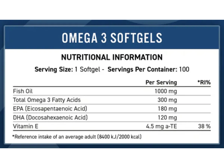 OMEGA 3 100 SOFTGELS APPLIED NUTRITION 2