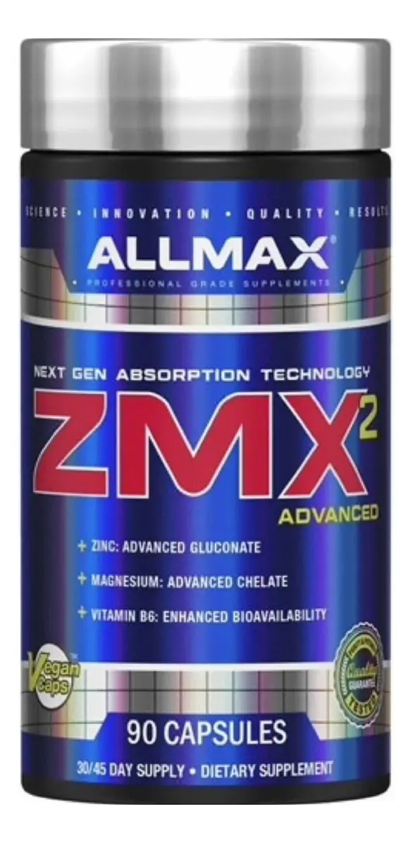 ZMX2 Vitaminas Magnesio Zinc B6 90 Cápsulas