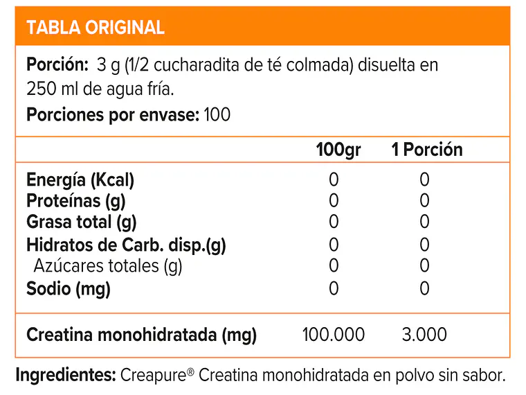 Creatina Creapure ON 300grs 60servicios - Optimum Nutrition 2