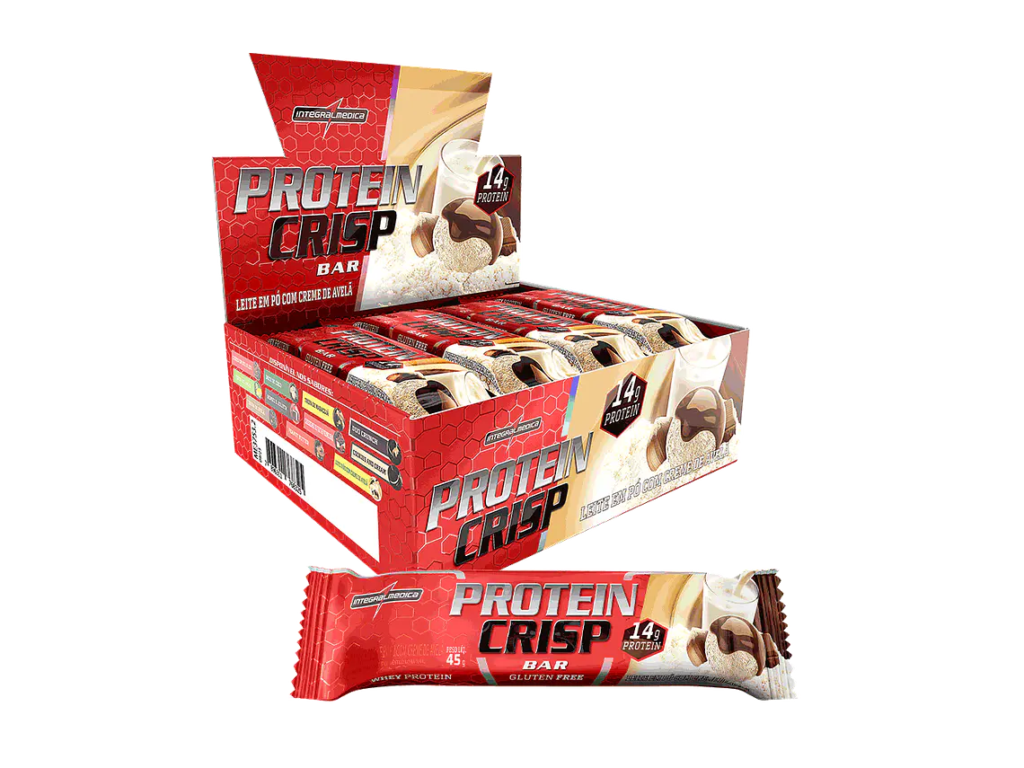 BOX 12 BARRAS PROTEIN CRIPS BAR - INTEGRALMEDICA 1