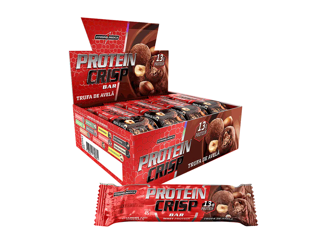 BOX 12 BARRAS PROTEIN CRIPS BAR - INTEGRALMEDICA 3