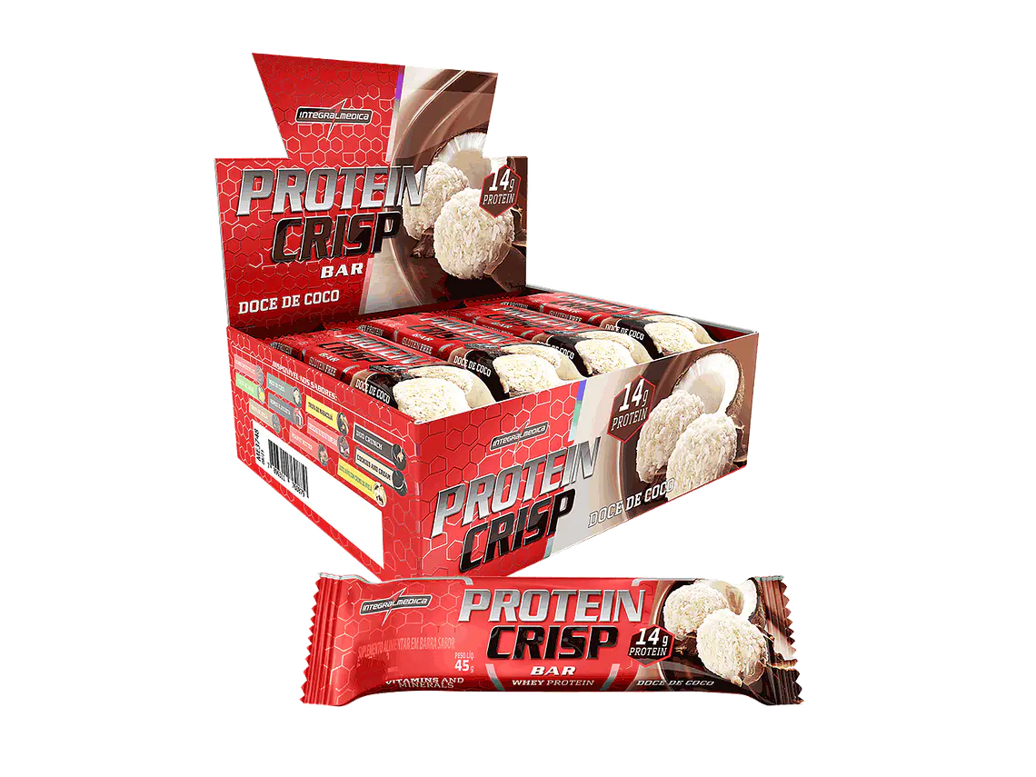 BOX 12 BARRAS PROTEIN CRIPS BAR - INTEGRALMEDICA 5