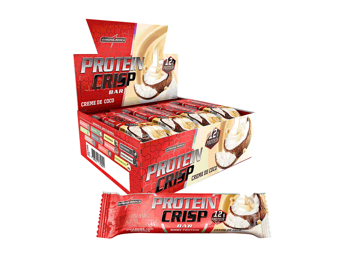 BOX 12 BARRAS PROTEIN CRIPS BAR - INTEGRALMEDICA 9
