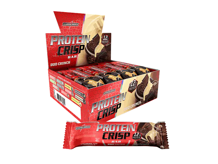 BOX 12 BARRAS PROTEIN CRIPS BAR - INTEGRALMEDICA 11