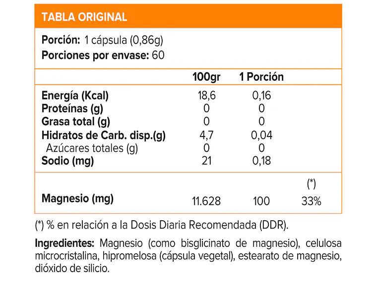 magnesio bisglicinato 60 caps - Sunvit Life 2