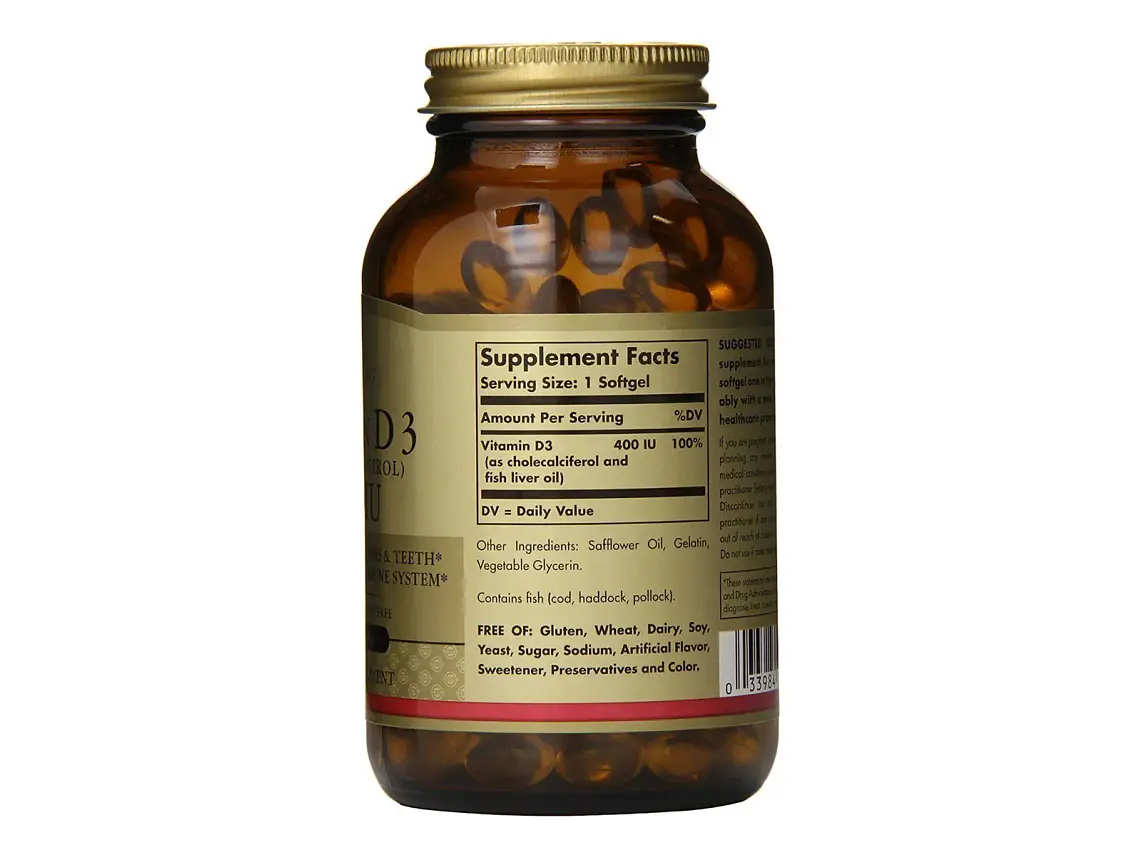 Vitamin D3 400 Iu - 250 Softgel - SOLGAR 2