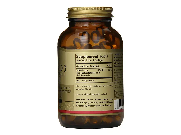 Vitamin D3 400 Iu - 250 Softgel - SOLGAR 2