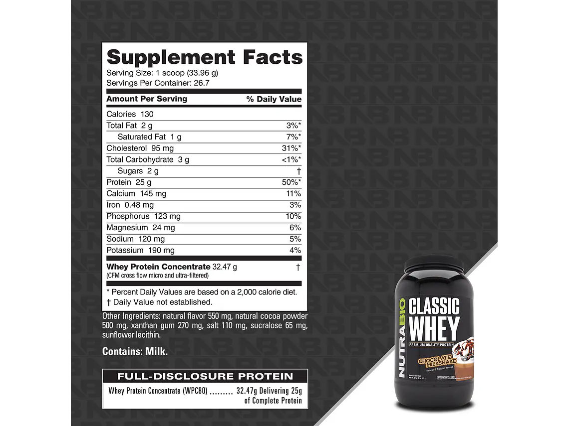 CLASSIC WHEY PROTEIN 2 LIBRAS – NUTRABIO 5