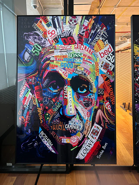 Cuadro Albert Einstein Pop Art 80 x 120 cm