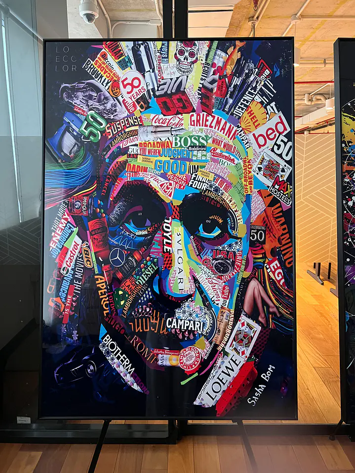 Cuadro Albert Einstein Pop Art 80 x 120 cm 1