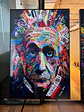 Cuadro Albert Einstein Pop Art 80 x 120 cm - Miniatura 1