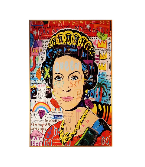 Cuadro Reina Isabel II – Royal Pop Edition 80 x 120 cm