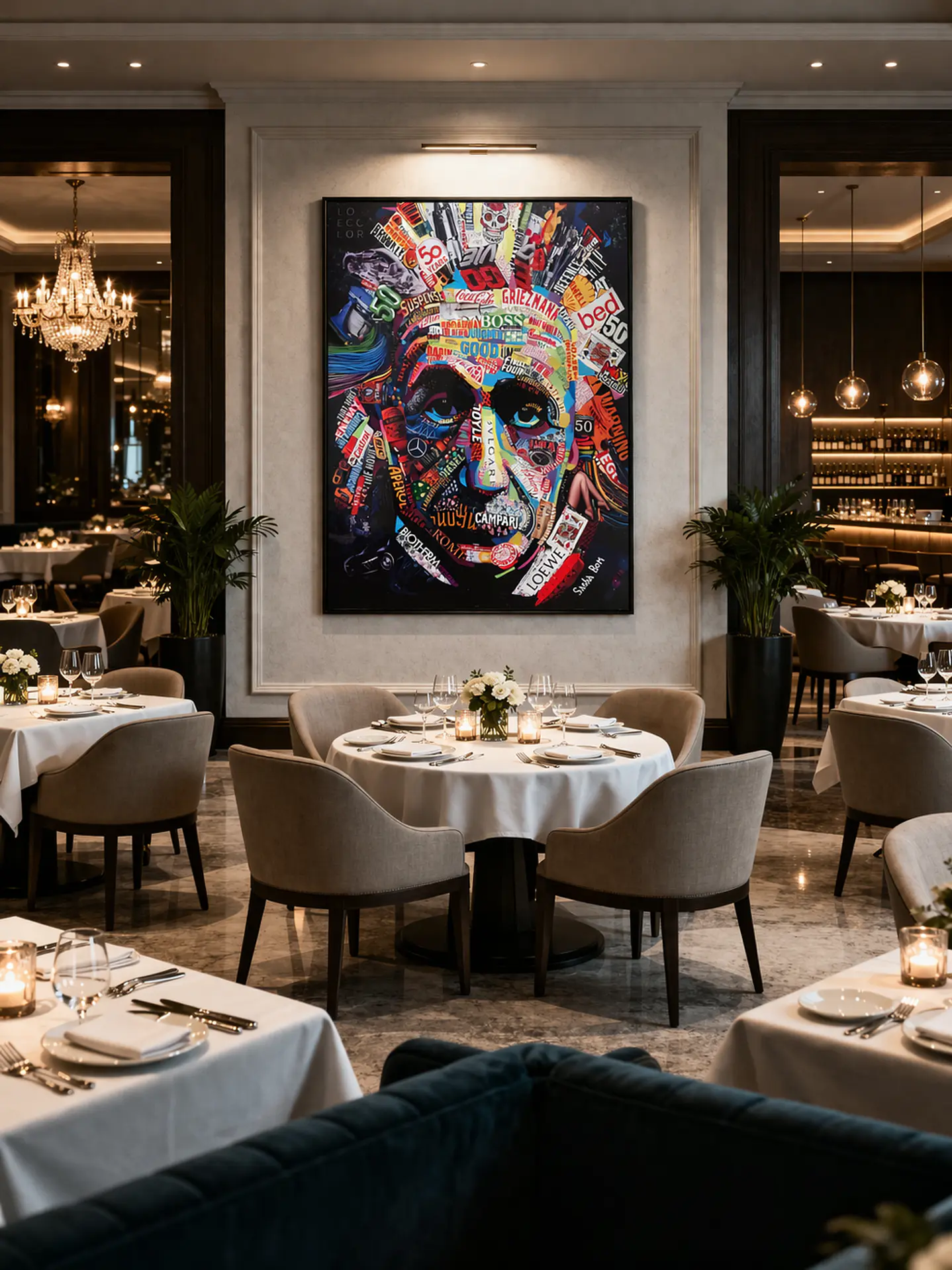 Cuadro Albert Einstein Pop Art 80 x 120 cm 2