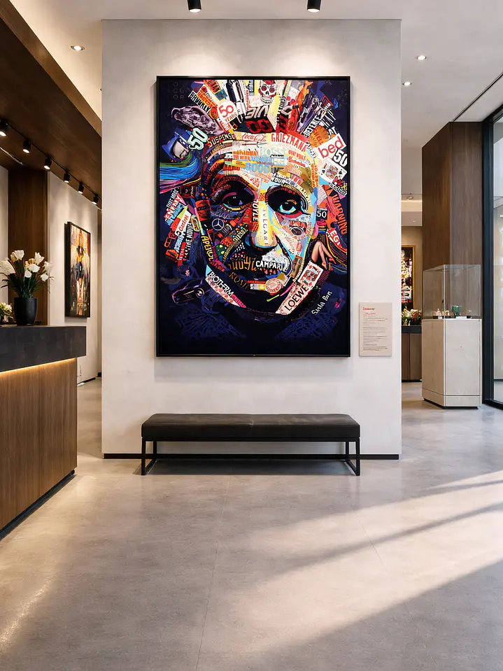 Cuadro Albert Einstein Pop Art 80 x 120 cm 3