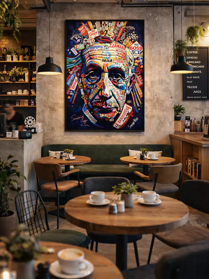 Cuadro Albert Einstein Pop Art 80 x 120 cm 4