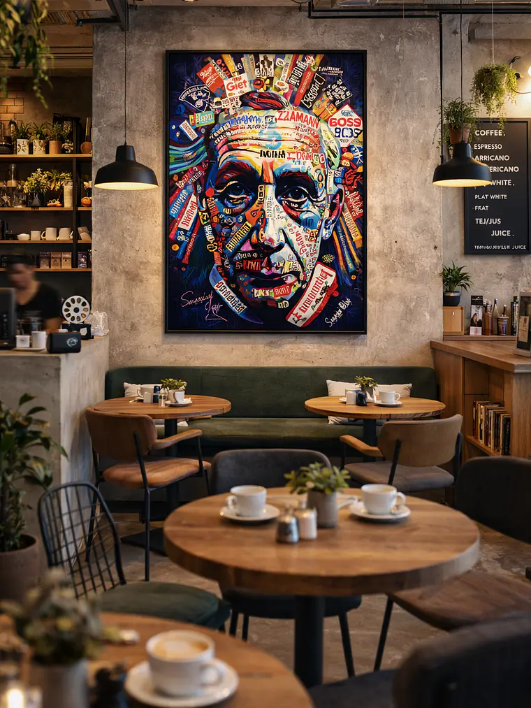Cuadro Albert Einstein Pop Art 80 x 120 cm 4