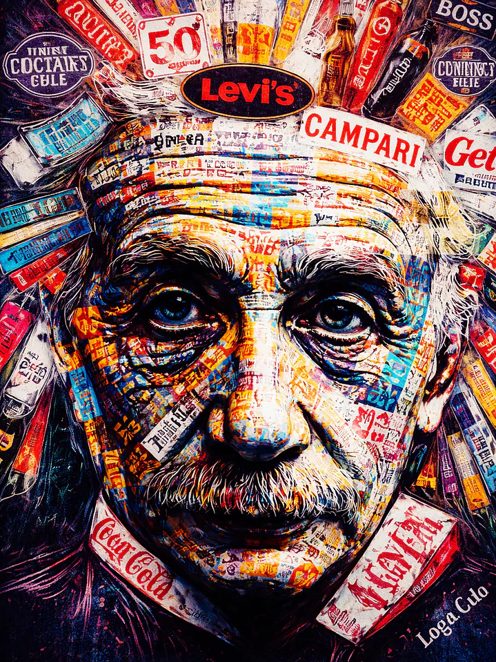 Cuadro Albert Einstein Pop Art 80 x 120 cm 5