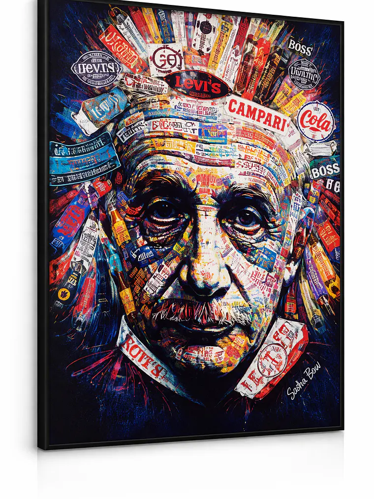 Cuadro Albert Einstein Pop Art 80 x 120 cm 7