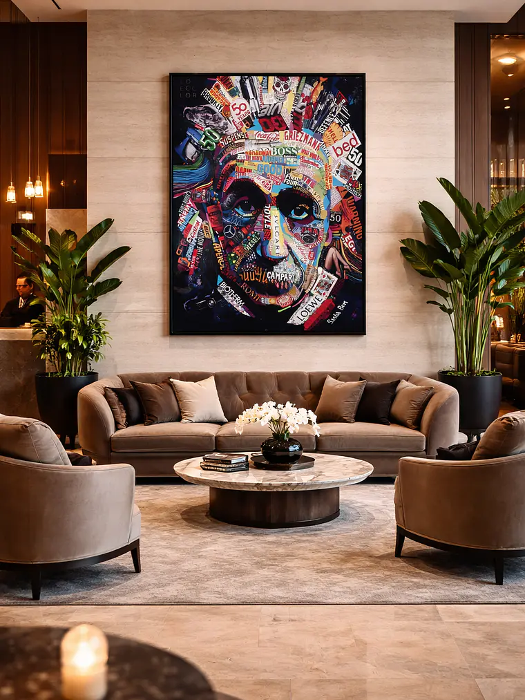 Cuadro Albert Einstein Pop Art 80 x 120 cm 8