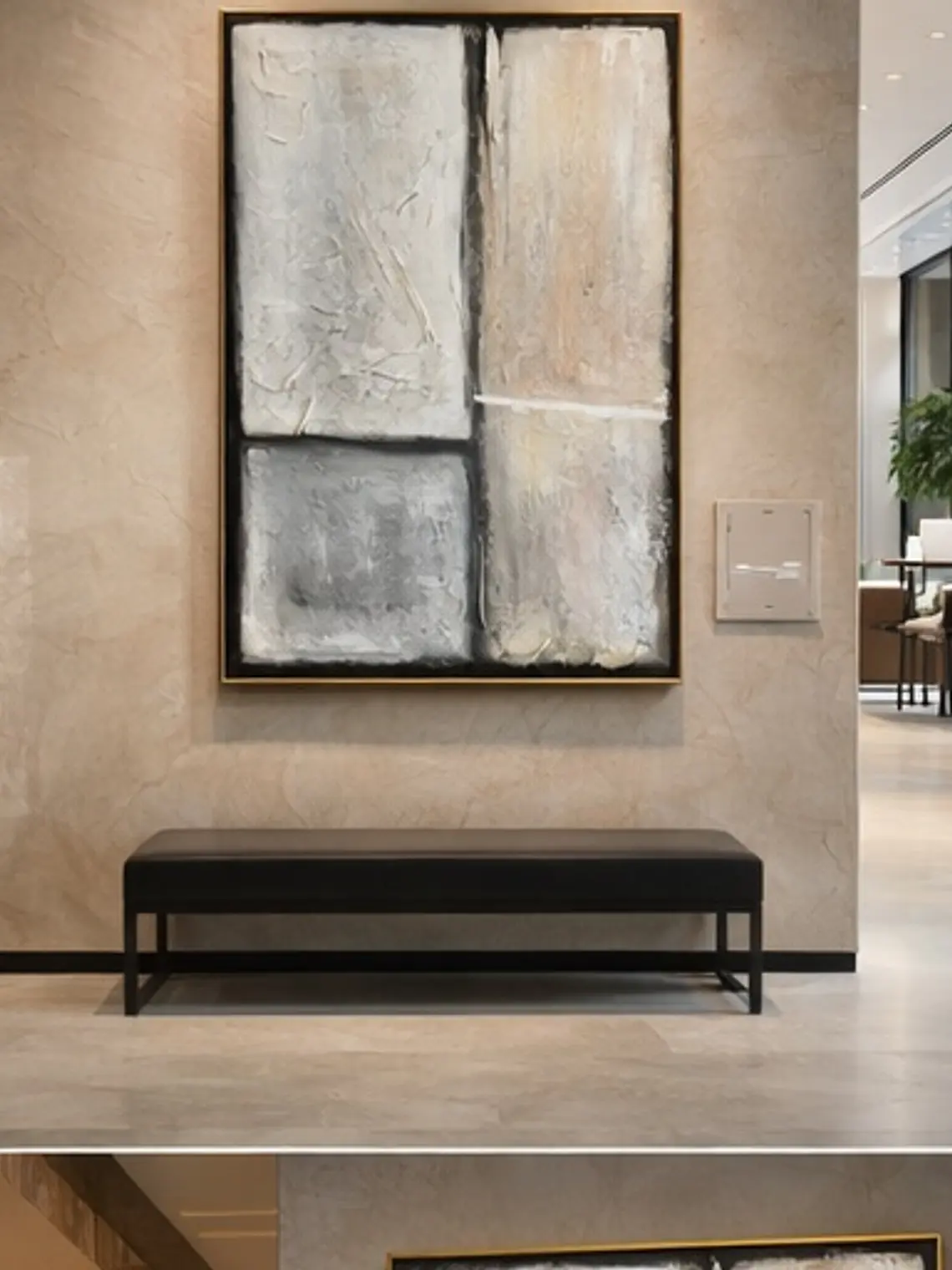 Pintura Oleo Nocturne en Argent 80 x 120 cm 8