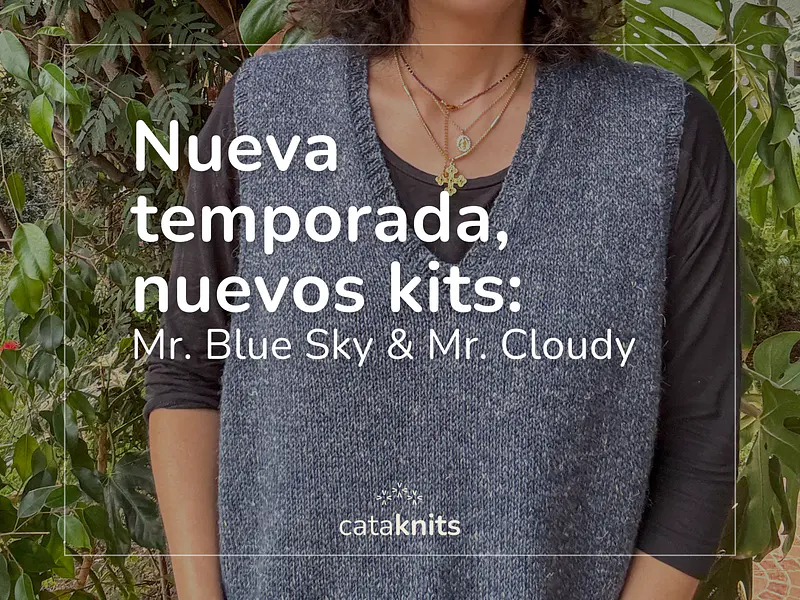 Elige tu Kit para Tejer el Chaleco Mr. Blue Sky o el Mr. Cloudy