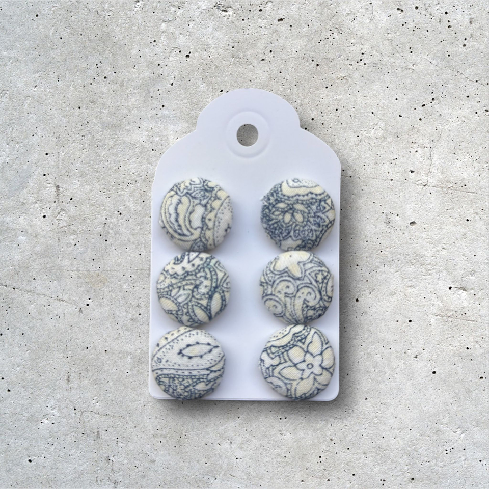 Botones forrados en tela 11