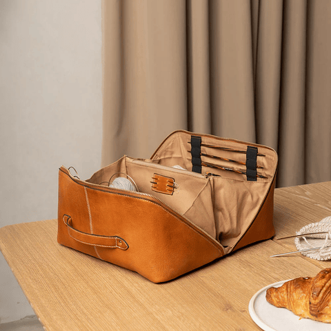 Project 10 - Burned Tan/Gold - Bolso de proyecto L