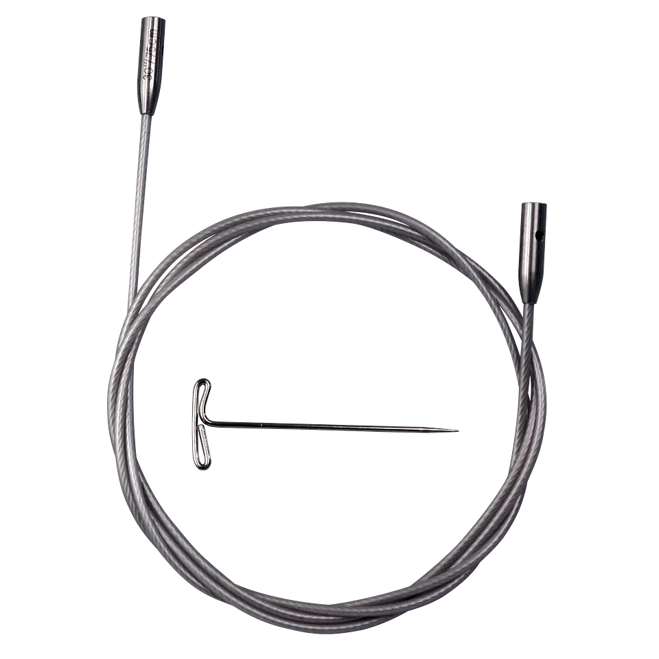 Cable para palillos intercambiables SWIV360 Silver 15cm - Conector L 1