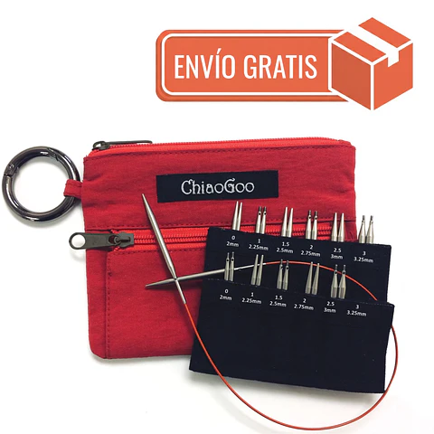 Set de palillos TWIST Shorties Red (Conector [M] Mini) ChiaoGoo