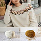 Kit de Hilados Zig Zag Along Pullover – Talla M / Blanco - Miniatura 1