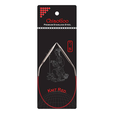 Palillos Circulares Fijos ChiaoGoo Knit RED – 30 cm