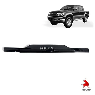 Deflector De Capot Negro Con Logo  Toyota Hilux 1983 Al 1998