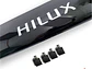 Deflector De Capot Negro Con Logo  Toyota Hilux 1983 Al 1998 - Miniatura 5