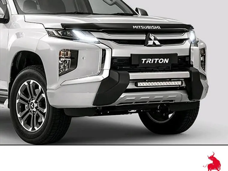 Deflector De Capot Negro Con Logo Mitsubishi L200 2019 -2022 4