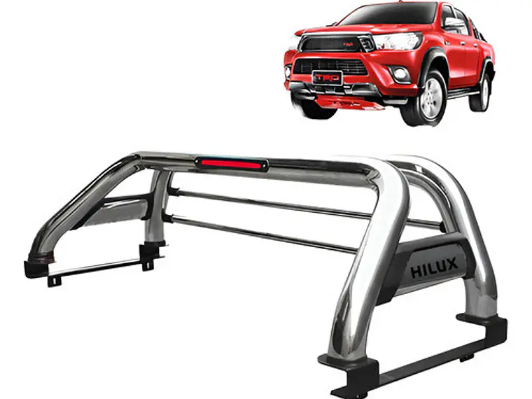 Barra Antivuelco Acero Inoxidable Toyota Hilux Revo 2016 -22 2