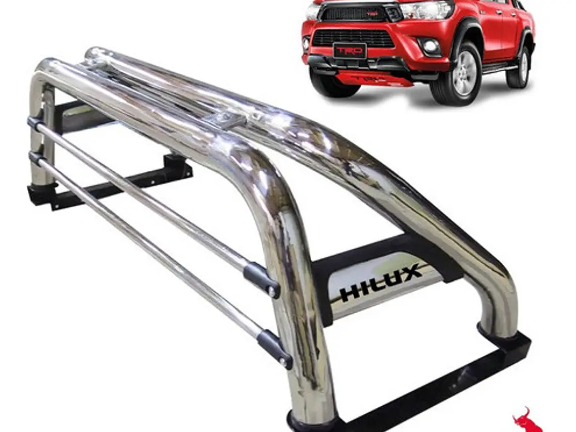 Barra Antivuelco Acero Inoxidable Toyota Hilux Revo 2016 -22 3