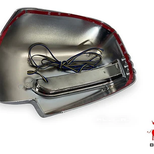Cubre Espejo Cromado Con Luz Led Mitsubishi L200  2008-15