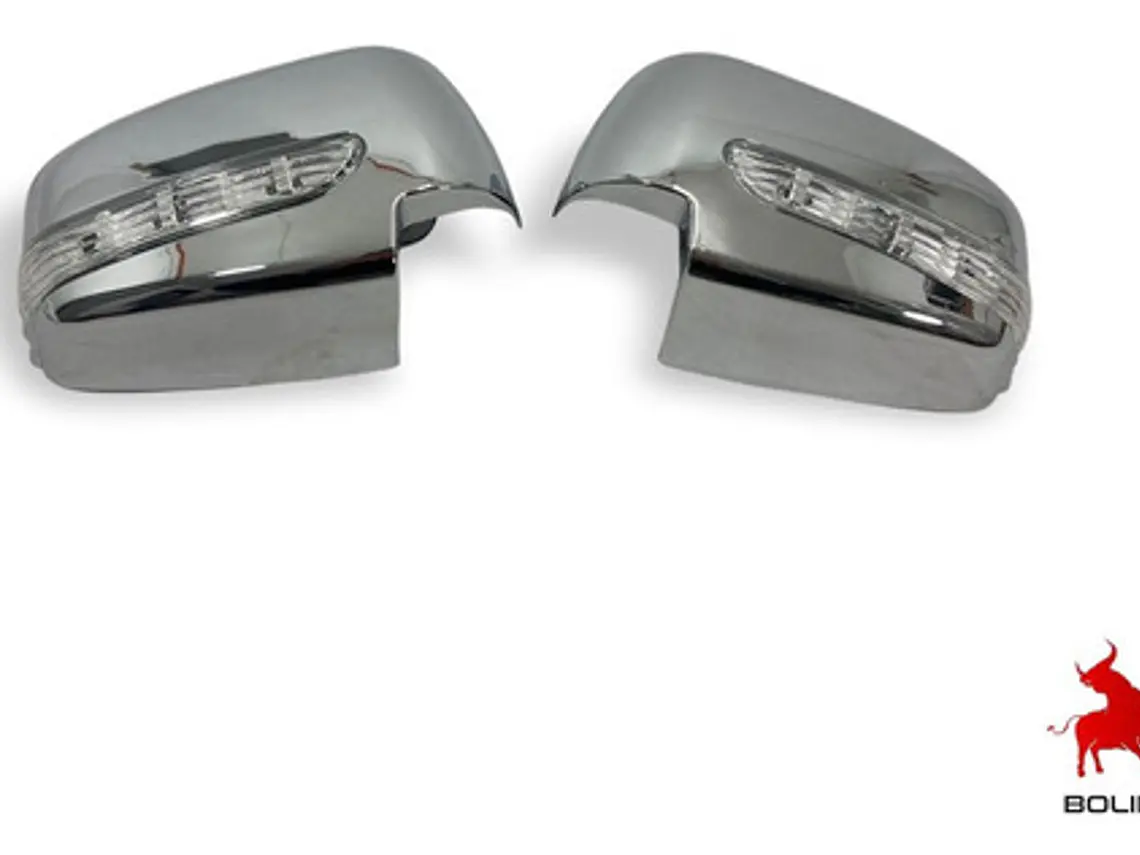Cubre Espejo Cromado Con Luz Led Mitsubishi L200  2008-15 2
