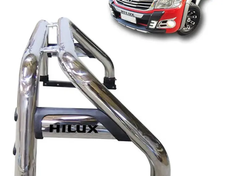 Barra Antivuelco Acero Inoxidable Toyota Hilux Vigo 2006 -16 3