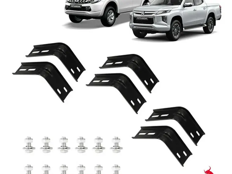 Pisaderas Modelo Original Negras Mitsubishi L200 2016 - 2022 6