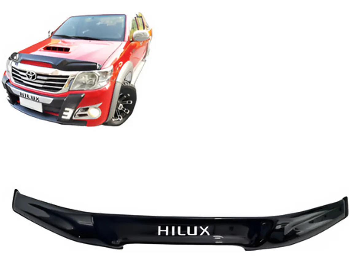 Deflector Capot Negro Con Toma De Aire Toyota Hilux 2012-16 1