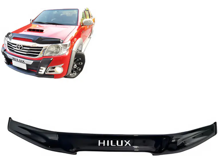 Deflector Capot Negro Con Toma De Aire Toyota Hilux 2012-16 1
