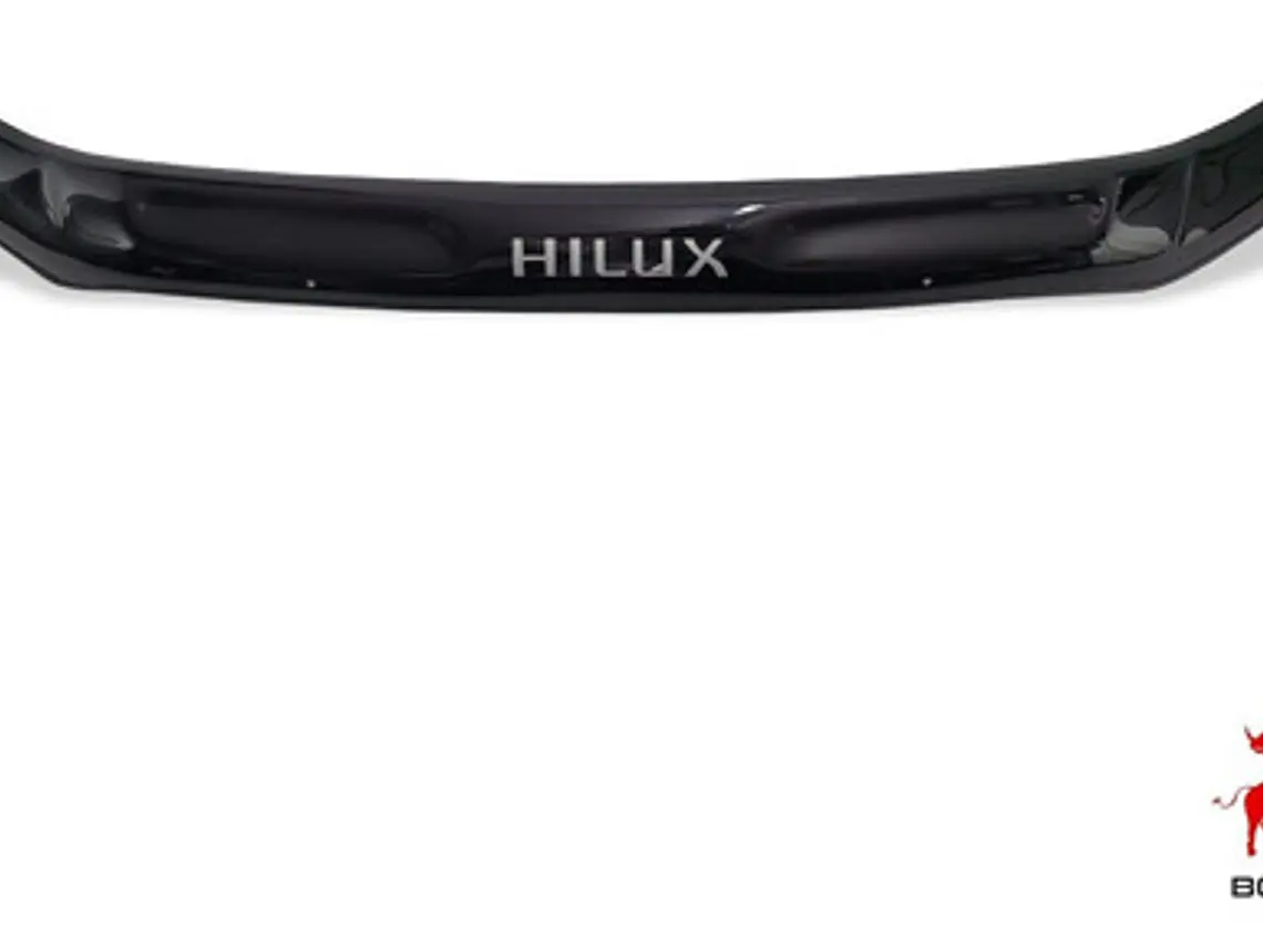 Deflector De Capot Negro Con Logo  Toyota Hilux  2006-2011 1