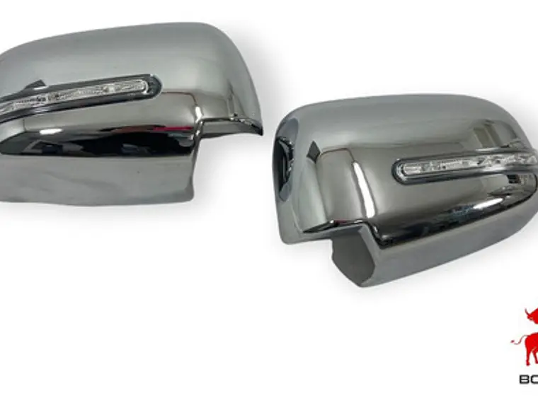 Cubre Espejo Cromado Con Luz Led Mitsubishi L200 New 16-19 2