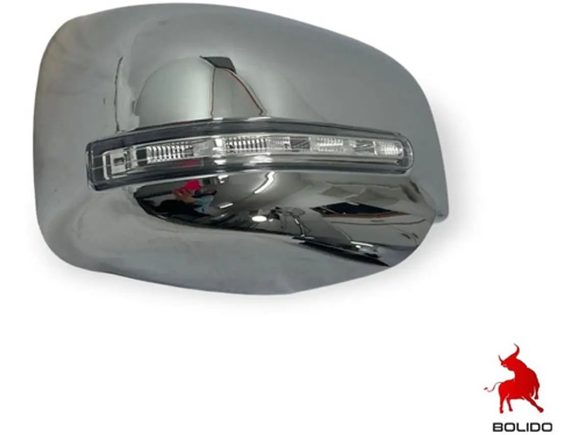 Cubre Espejo Cromado Con Luz Led Mitsubishi L200 New 16-19 4