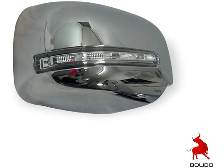Cubre Espejo Cromado Con Luz Led Mitsubishi L200 New 16-19 4