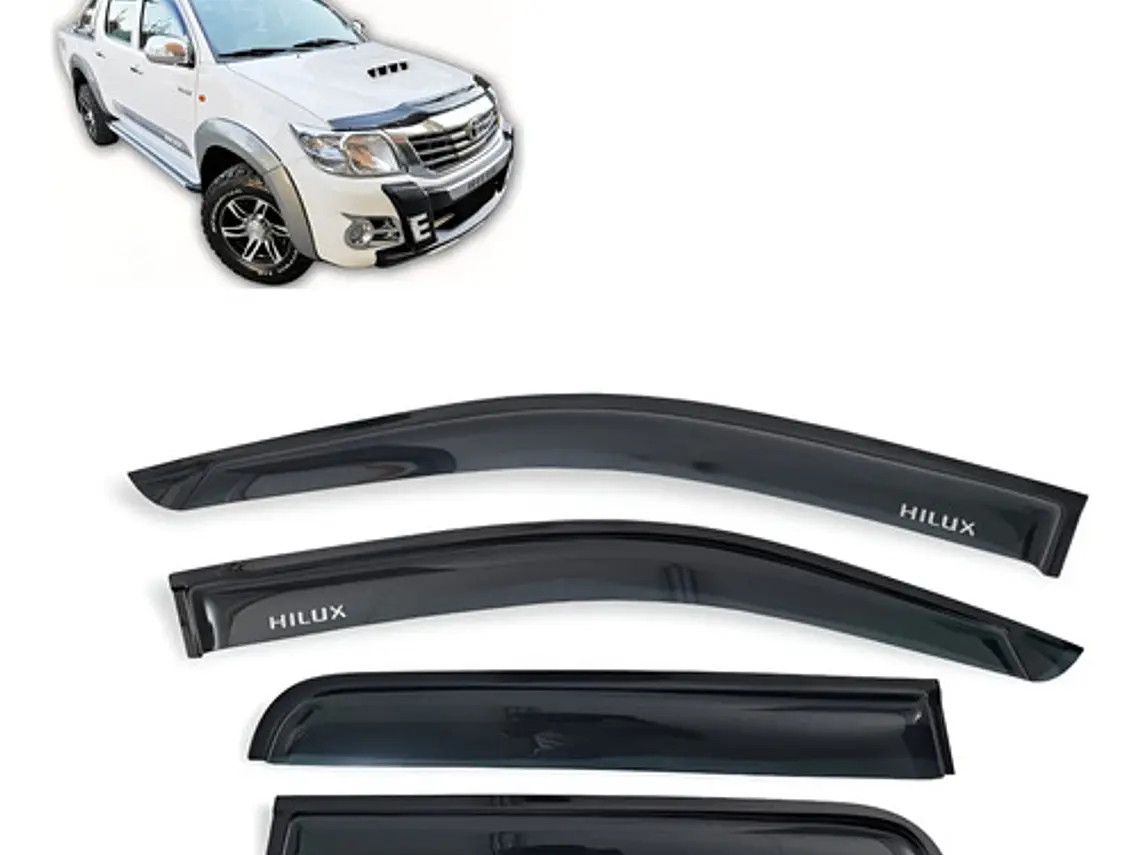 Kit Aletas Botaaguas Negras Toyota Hilux 06-16 Envío Gratis 1