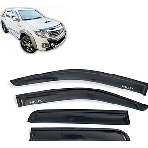 Kit Aletas Botaaguas Negras Toyota Hilux 06-16 Envío Gratis