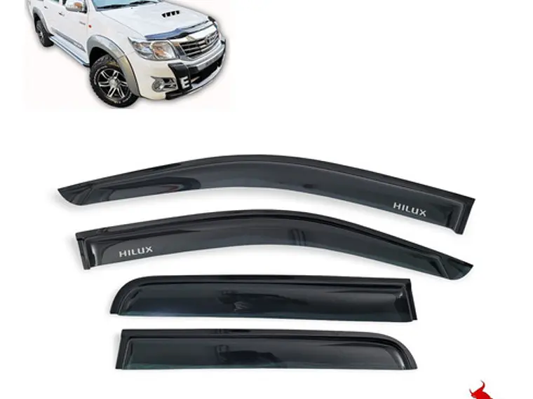 Kit Aletas Botaaguas Negras Toyota Hilux 06-16 Envío Gratis 3